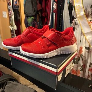 Tommy Hilfiger Kids Red Slip-On Sneakers with White Sole